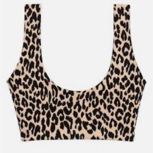 Leopard print bikini top
